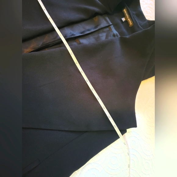 Saks 5th Avenue | Asymmetrical Draped Vest Duster | Black | Size XL - Picture 8 of 15